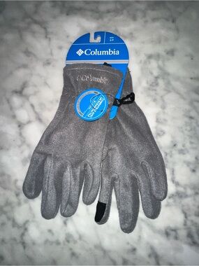 Columbia Grey Fleece Touchscreen-Compatible Gloves size small